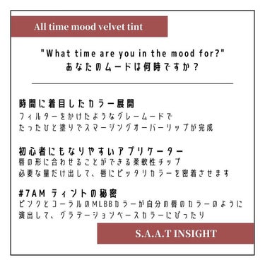 オールタイム ムード ベルベットティント/saat insight/口紅を使ったクチコミ（4枚目）