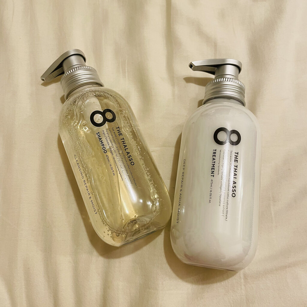 [旧商品]クレンジングリペア＆モイスト 美容液シャンプー／ディープリペア＆アクアモイスト 美容液トリートメント/エイトザタラソ/市販シャンプーを使ったクチコミ（1枚目）