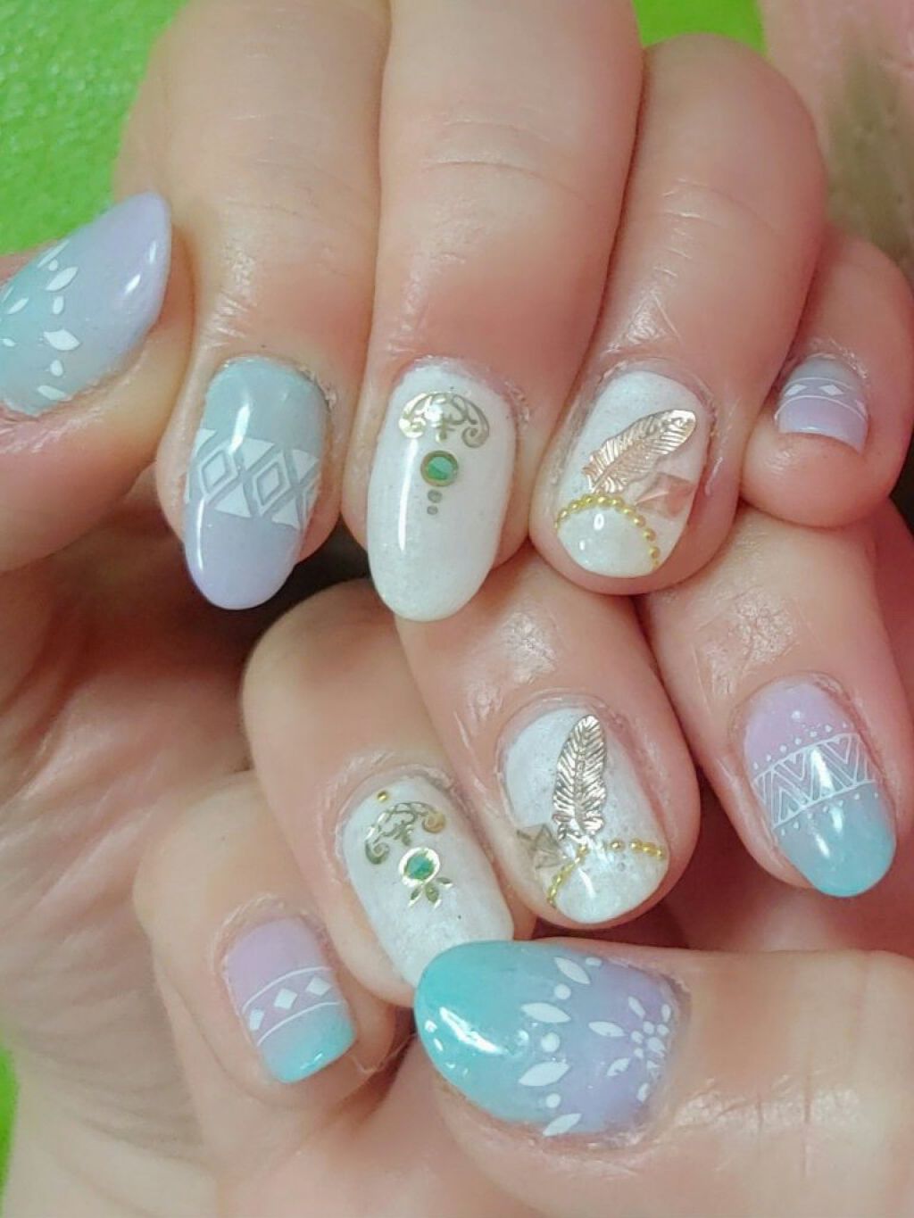 しずくネイルシール/キャンドゥ/ネイルシールを使ったクチコミ（1枚目）