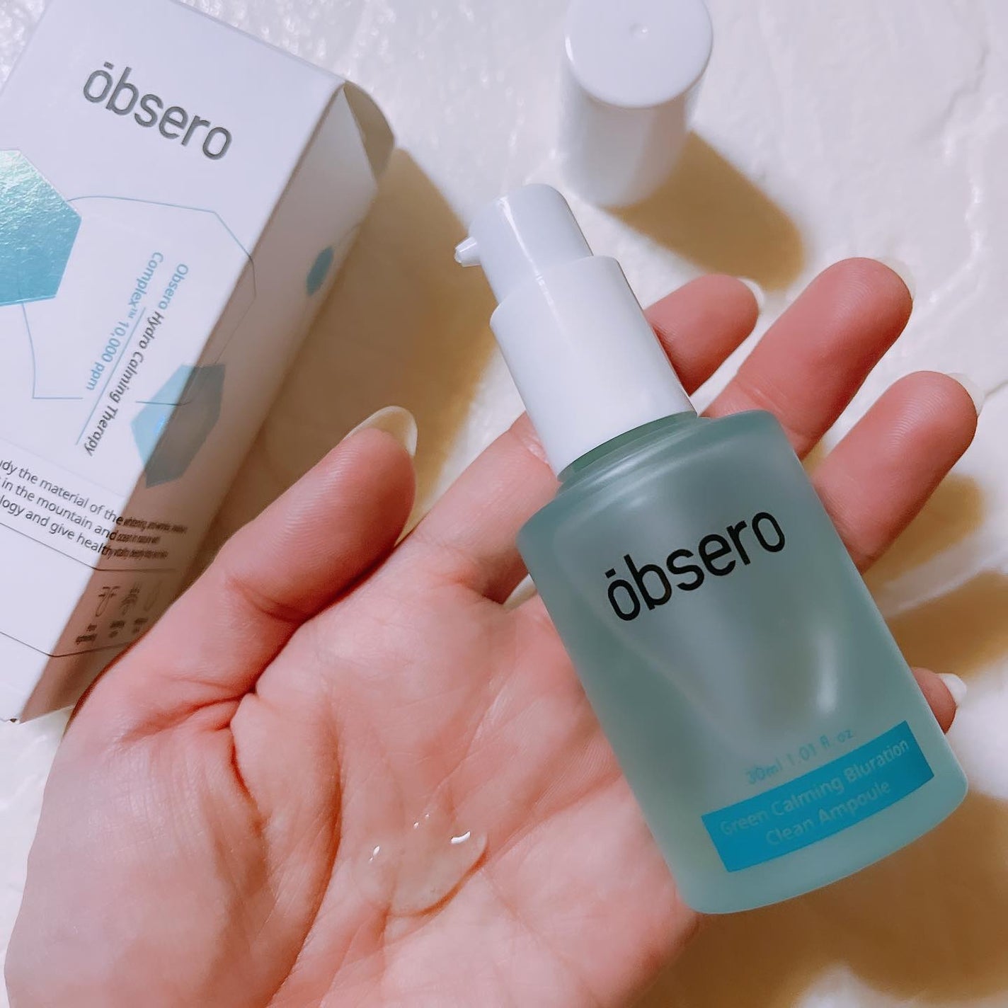 グリーンカーミングブルーレーションクリーンアンプル/obsero/美容液を使ったクチコミ(2枚目)