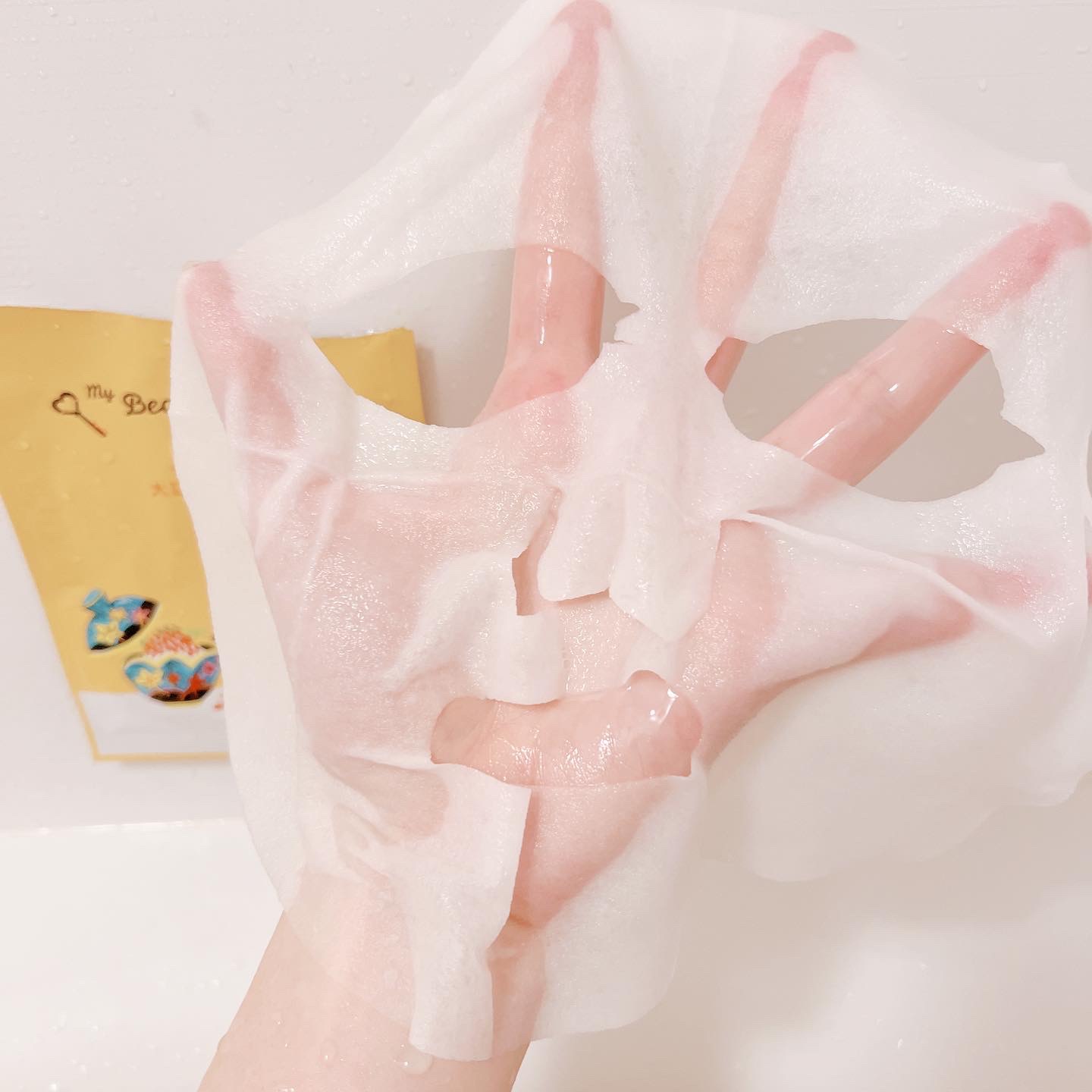 haru🦖フォロバ🫶🏻のクチコミ「我的美麗日記　大豆発酵マスク

こちらのシートマスク
ほどよい厚みのあるシートの手触り、しっと.....」（3枚目）