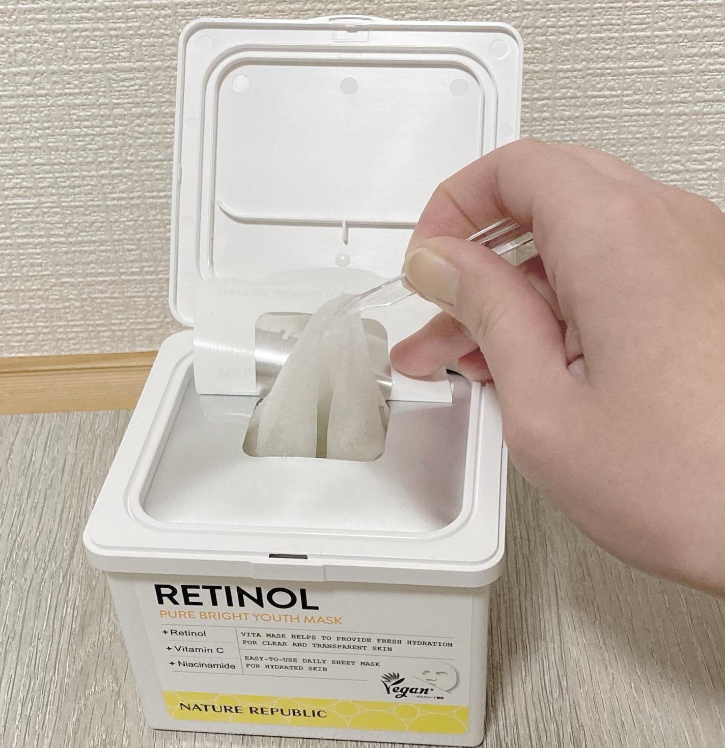 キューブマスク レチノール/ネイチャーリパブリック/シートマスク・パックを使ったクチコミ(4枚目)