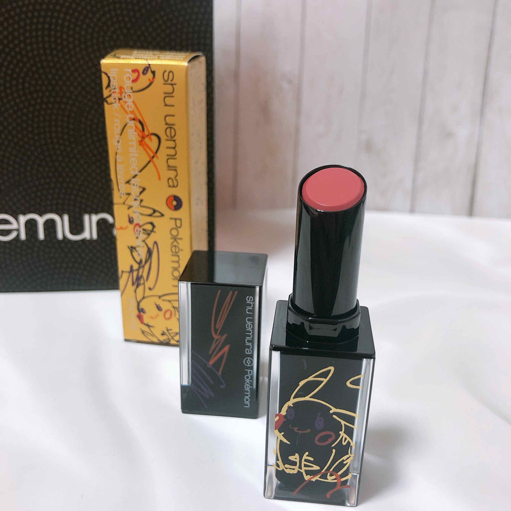 ルージュ アンリミテッド ラッカーシャイン ロージー ショット/shu uemura/口紅を使ったクチコミ（1枚目）