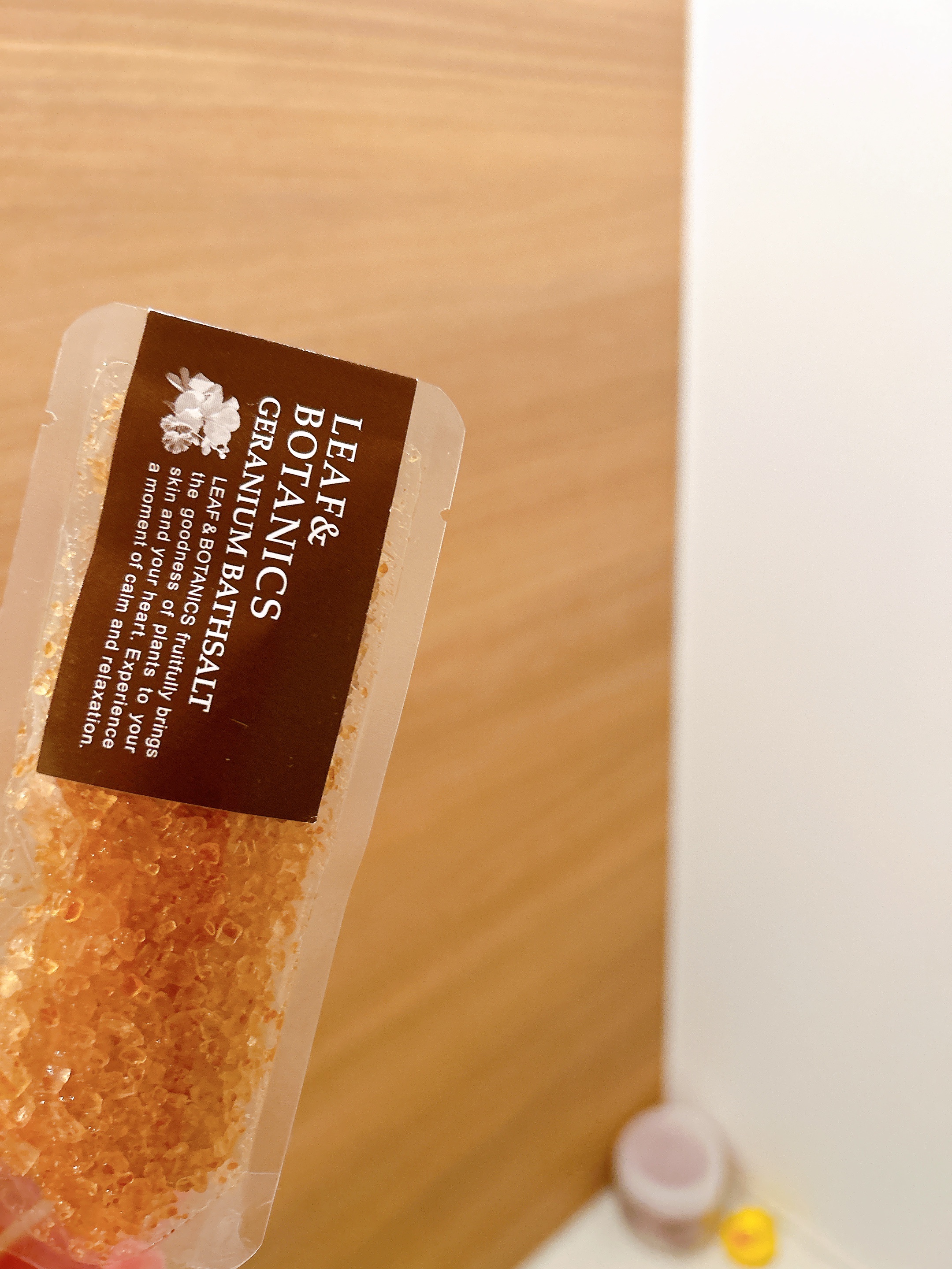 バスソルト ゼラニウム/LEAF＆BOTANICS /無機塩系入浴剤を使ったクチコミ（1枚目）