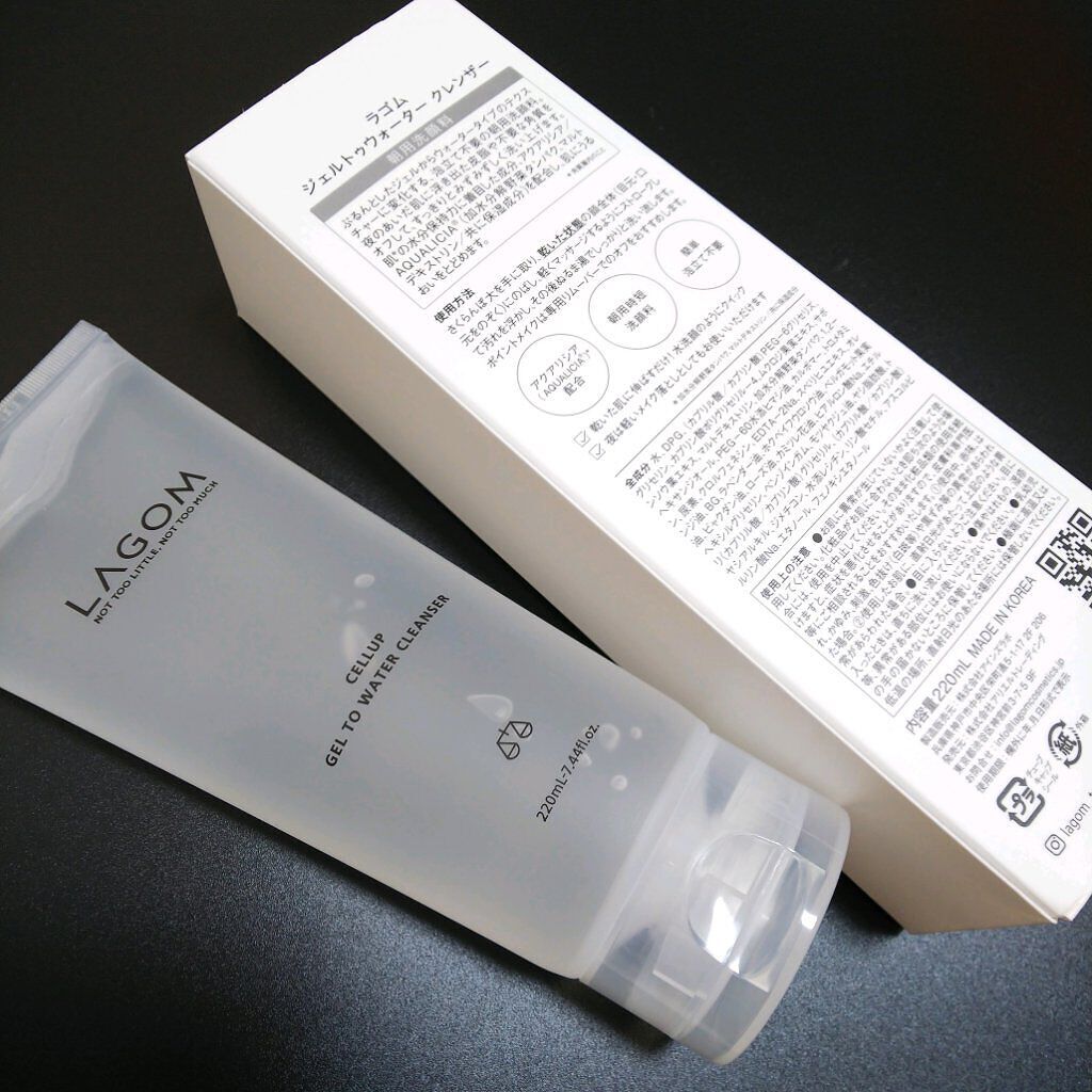 ラゴム ジェルトゥウォーター クレンザー(朝用洗顔)/LAGOM /その他洗顔料を使ったクチコミ(6枚目)