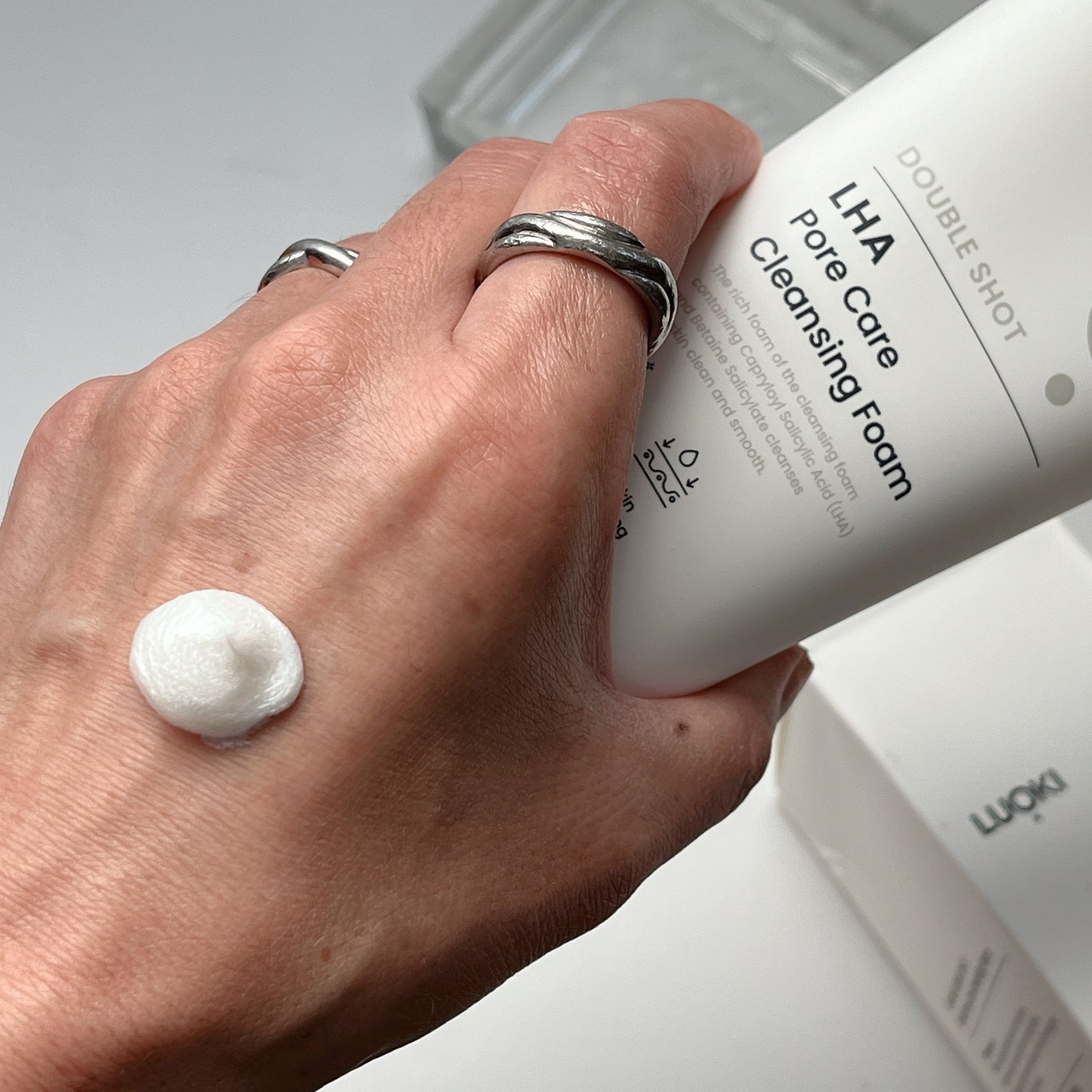 ダブルショットLHA毛穴ケアクレンジングフォーム /LUOKI/クレンジングクリームを使ったクチコミ(2枚目)