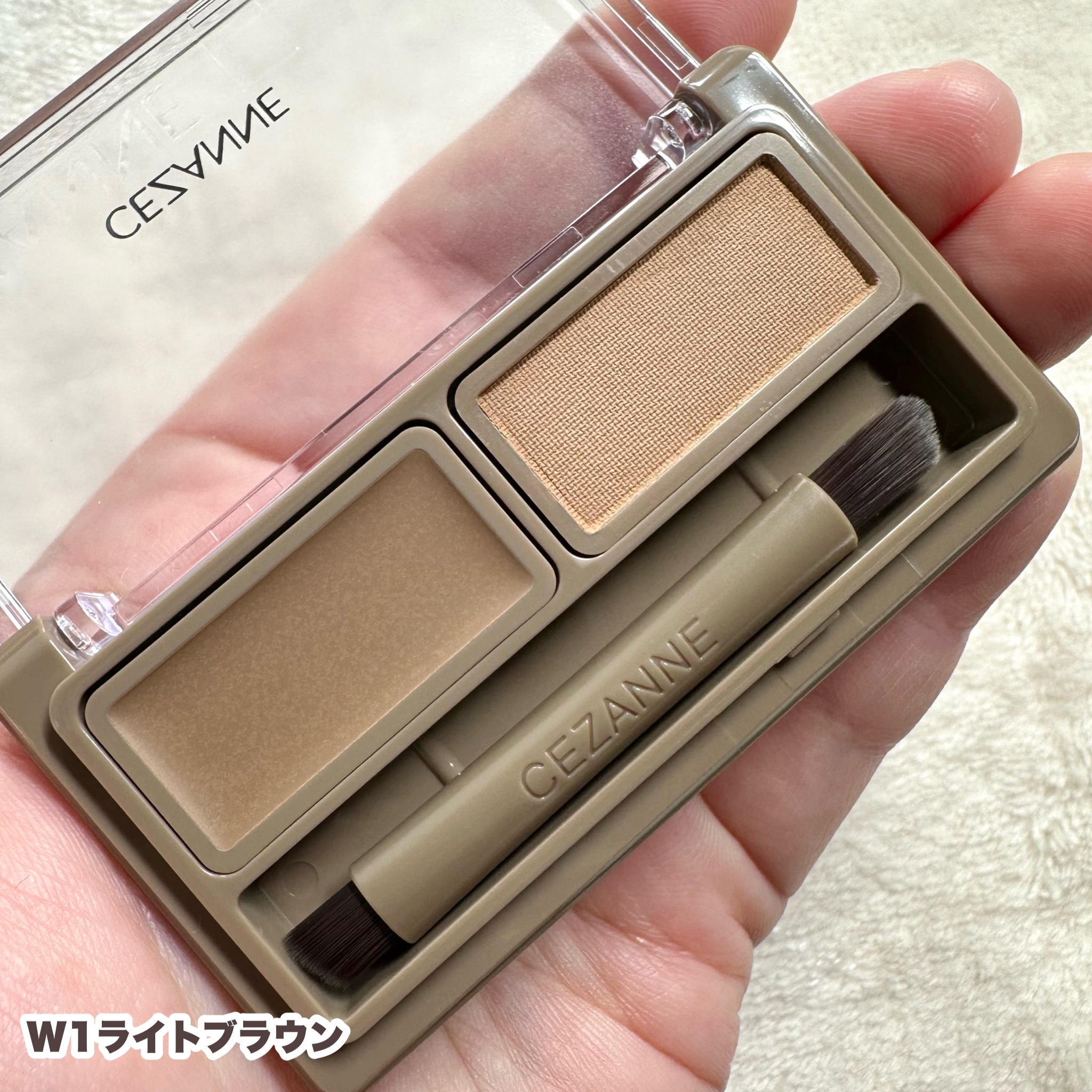 アイブロウワックス＆パウダー/CEZANNE/アイブロウを使ったクチコミ（3枚目）