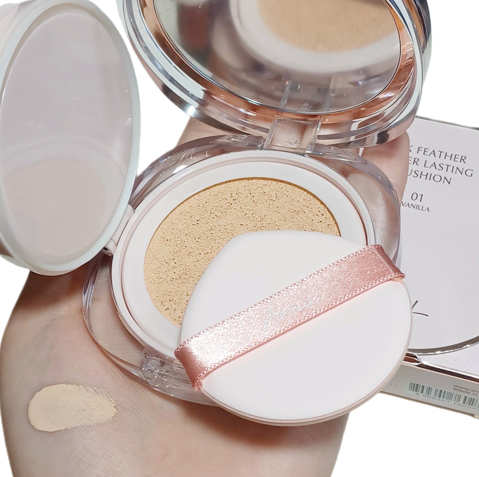 アリウル インクフェザーカバーラスティングクッション/Ariul/クッションファンデーションを使ったクチコミ（3枚目）