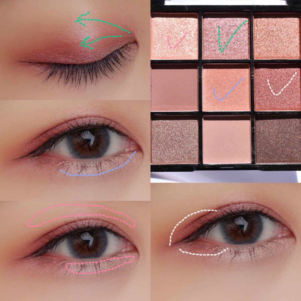 UR GLAM　BLOOMING EYE COLOR PALETTE/U R GLAM/アイシャドウパレットを使ったクチコミ（2枚目）