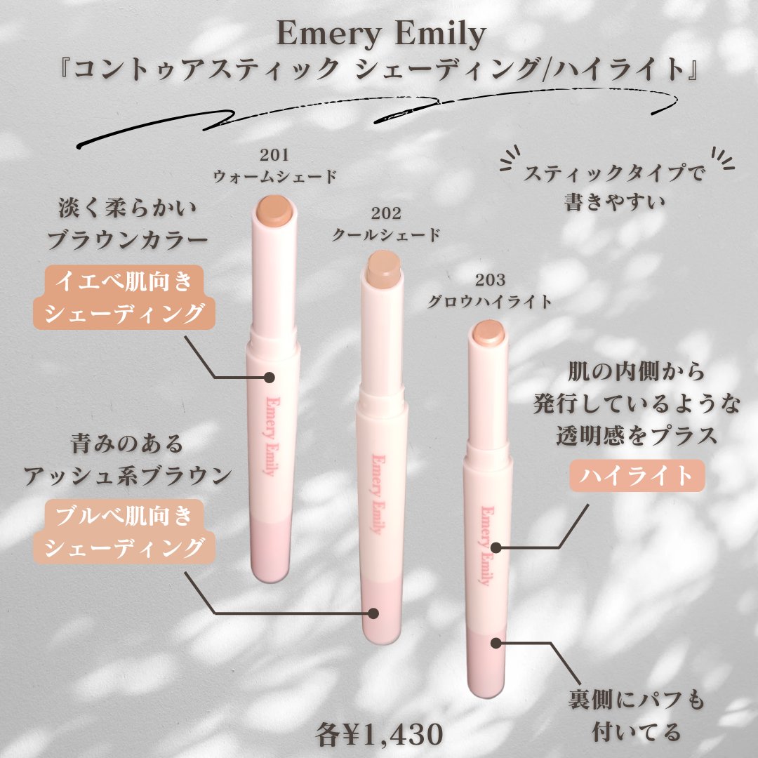 コントゥアスティック 202 クールシェード/Emery Emily/シェーディングを使ったクチコミ（2枚目）