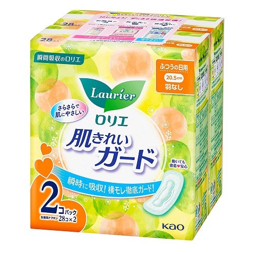 肌きれいガード (ふつうの日用羽なし 28コ×2) ロリエ
