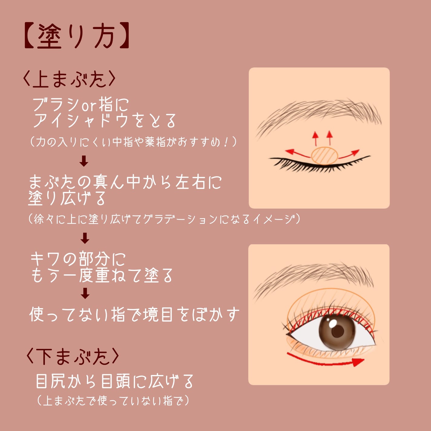 瑞樹澄葉@メイクのアレコレ on LIPS 「【上手く使えてる?】単色アイシャドウの塗り方・使い方✨こんにち..」(3枚目)