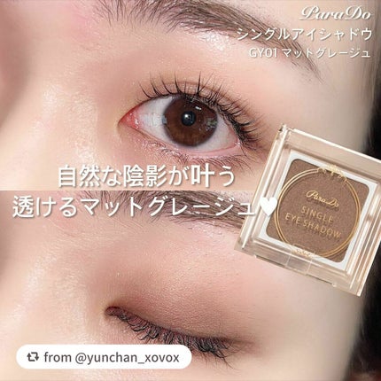 パラドゥ シングルアイシャドウ /パラドゥ/単色アイシャドウを使ったクチコミ(8枚目)