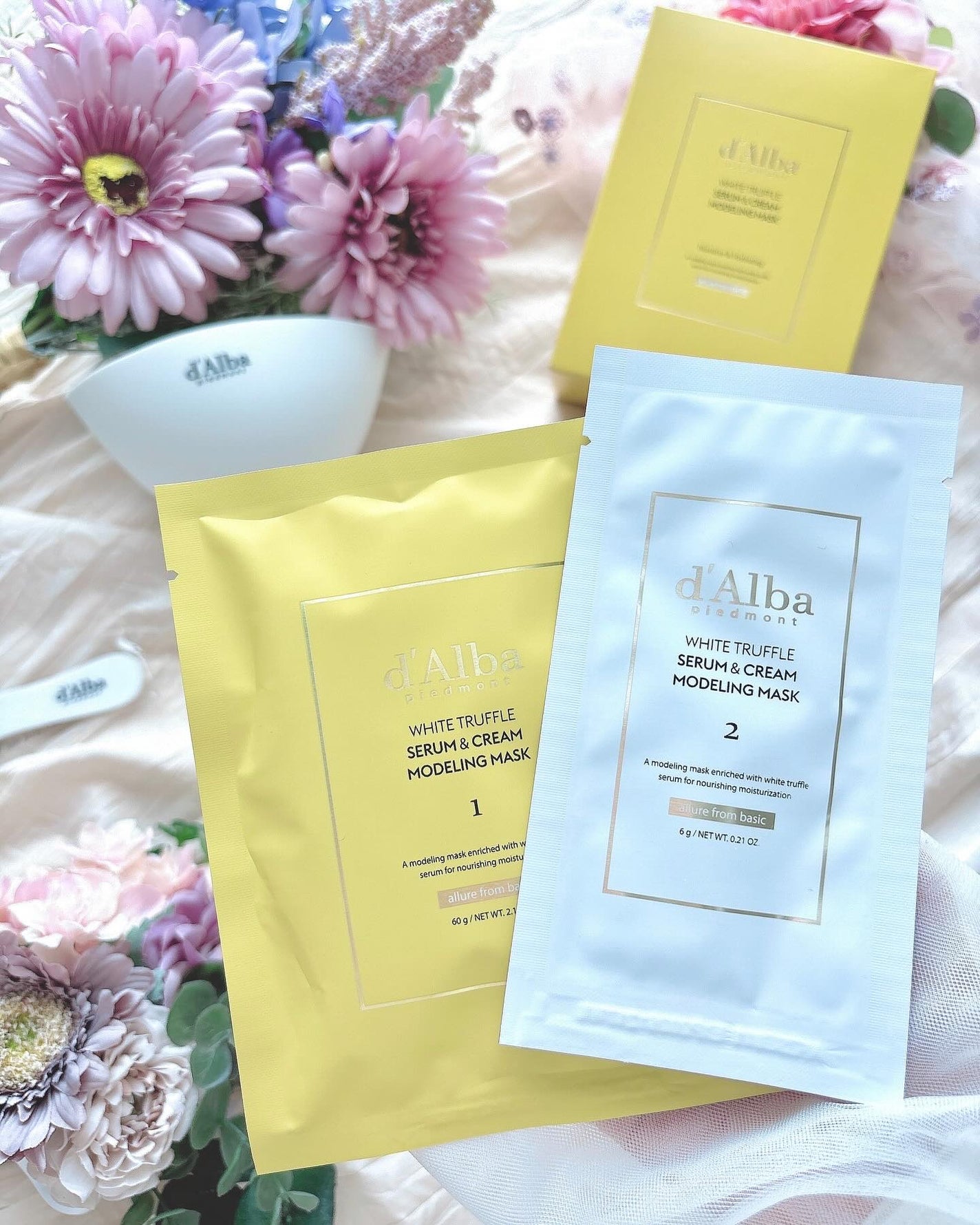 WHITE TRUFFLE SERUM & CREAM MODELING MASK/ダルバ/その他スキンケアを使ったクチコミ(3枚目)