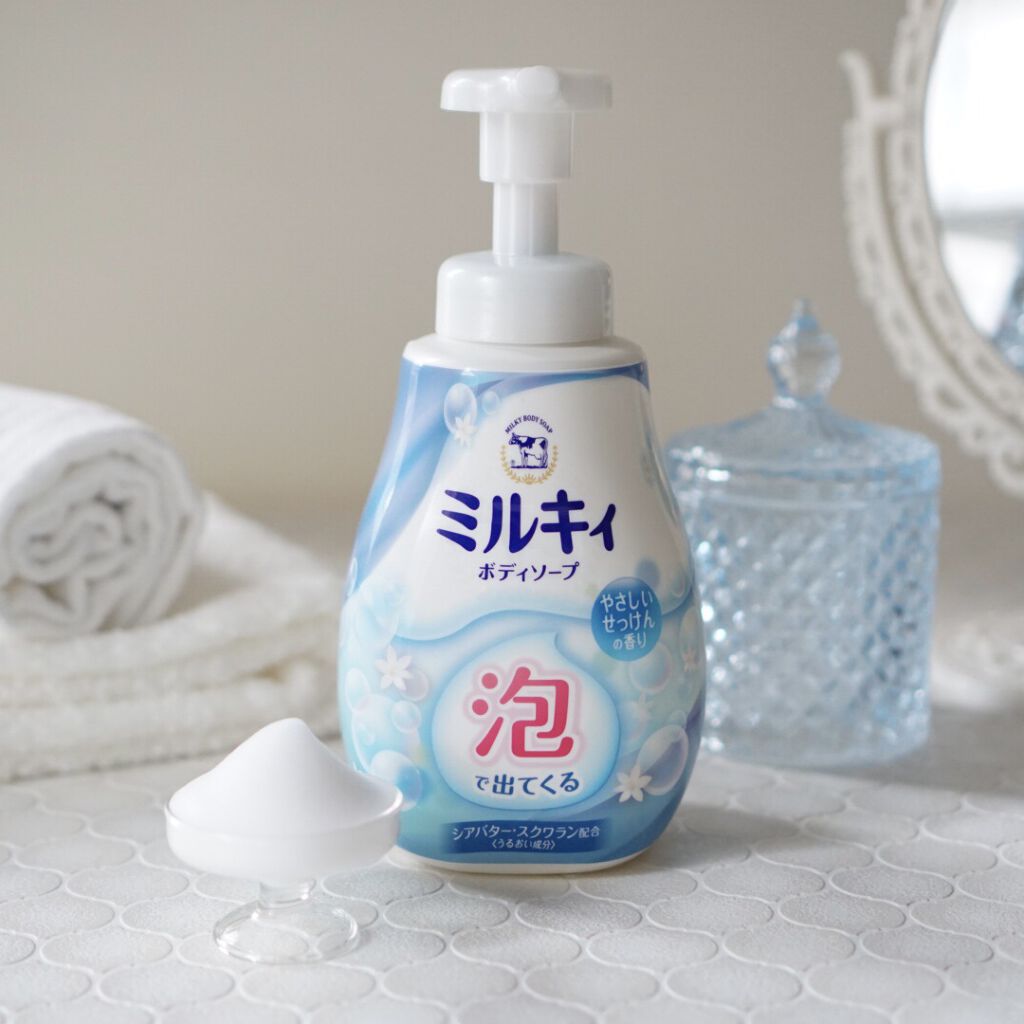泡で出てくる ミルキィボディソープ やさしいせっけんの香り/ミルキィ/ボディソープを使ったクチコミ（1枚目）