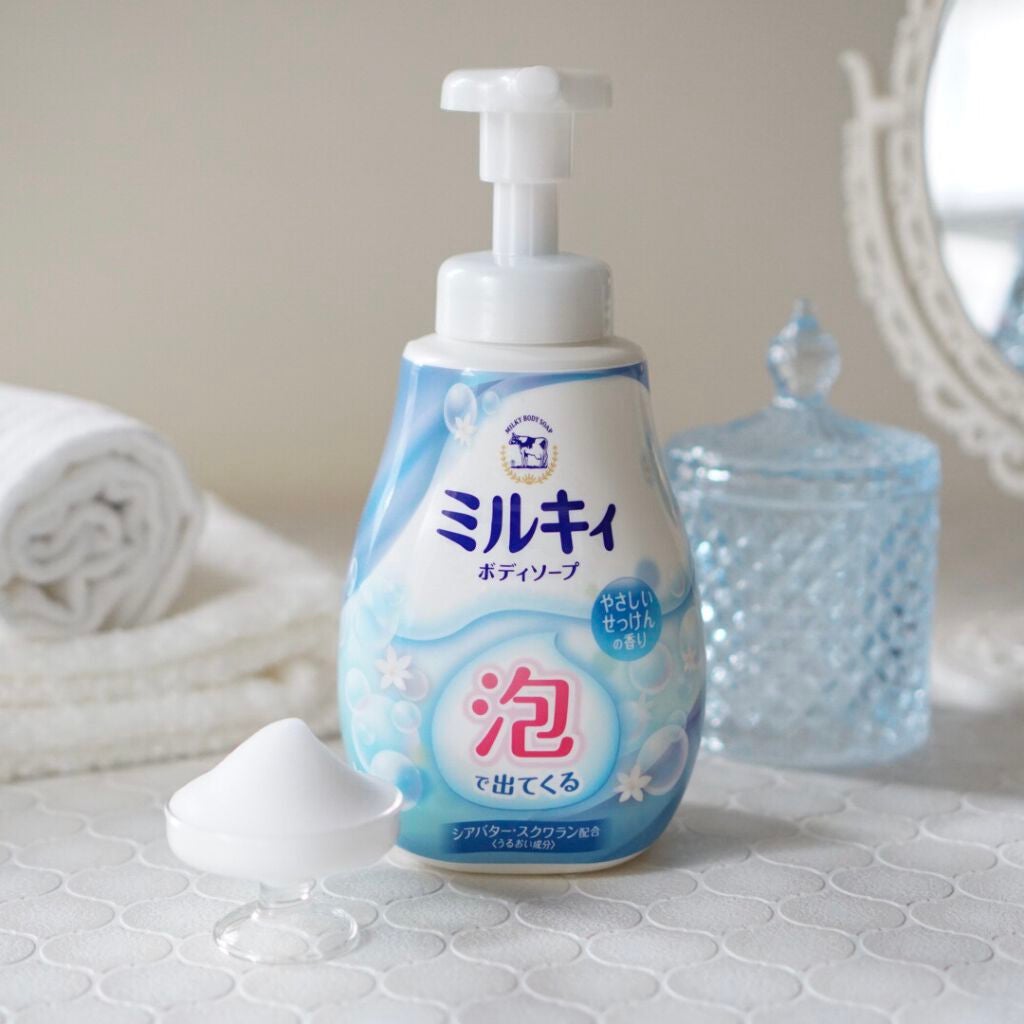 泡で出てくる ミルキィボディソープ やさしいせっけんの香り/ミルキィ/ボディソープを使ったクチコミ(1枚目)