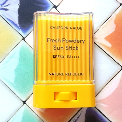 パウダリーUVアロエスティック SPF50+/PA++++/ネイチャーリパブリック/日焼け止めスティックを使ったクチコミ(3枚目)