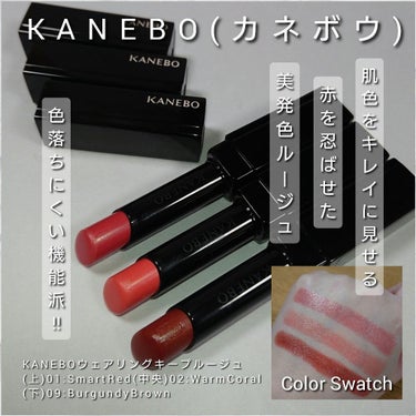 カネボウ ウェアリングキープルージュ 02 Warm Coral/KANEBO/口紅を使ったクチコミ（1枚目）