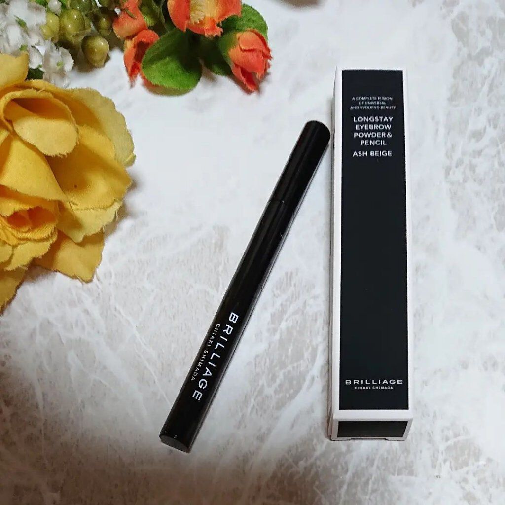  ロングステイ アイブロウパウダー＆ペンシル アッシュベージュ/ブリリアージュ/アイブロウペンシルを使ったクチコミ（3枚目）