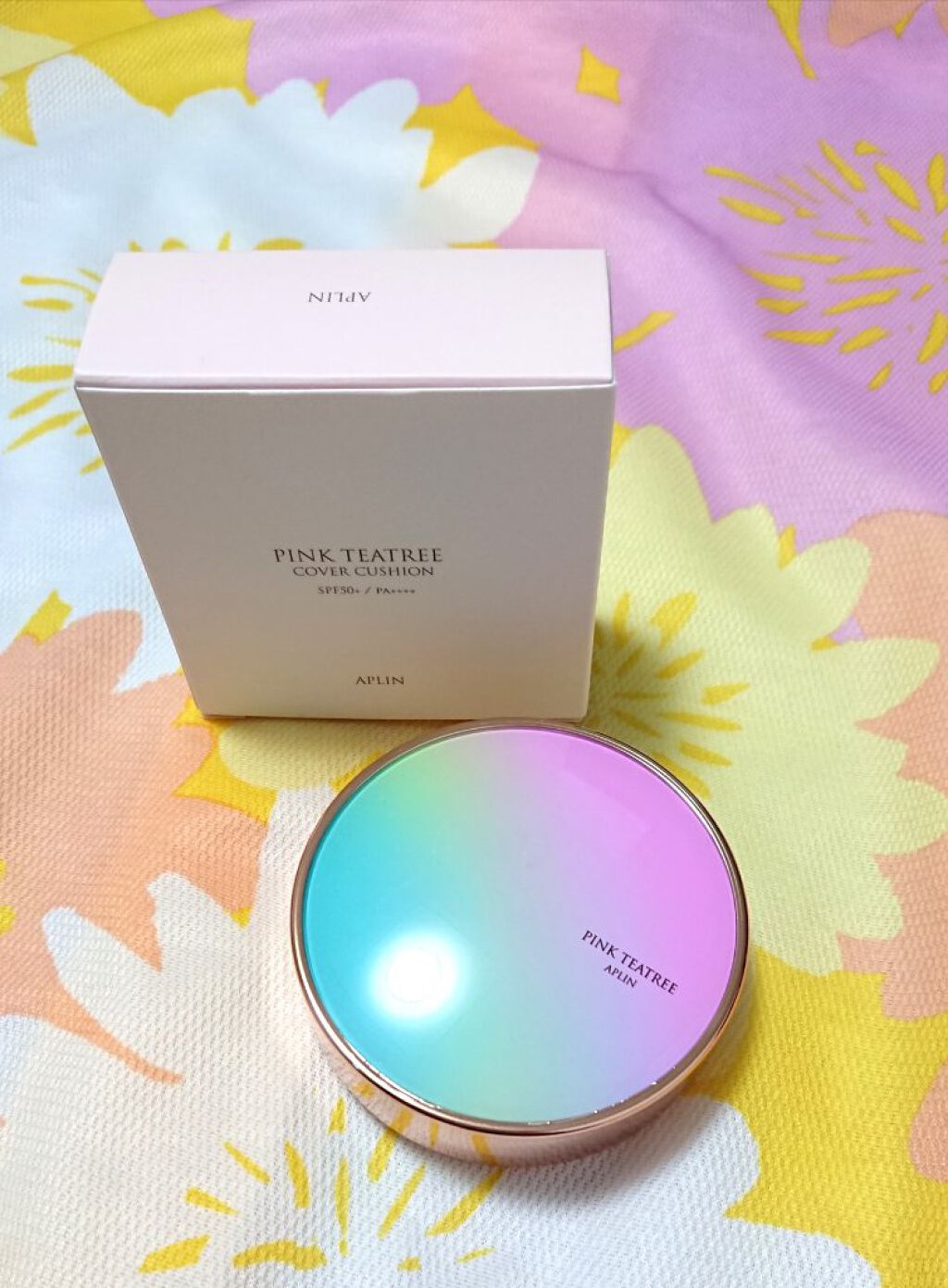 ピンクティーツリーカバークッション/APLIN/クッションファンデーションを使ったクチコミ(1枚目)