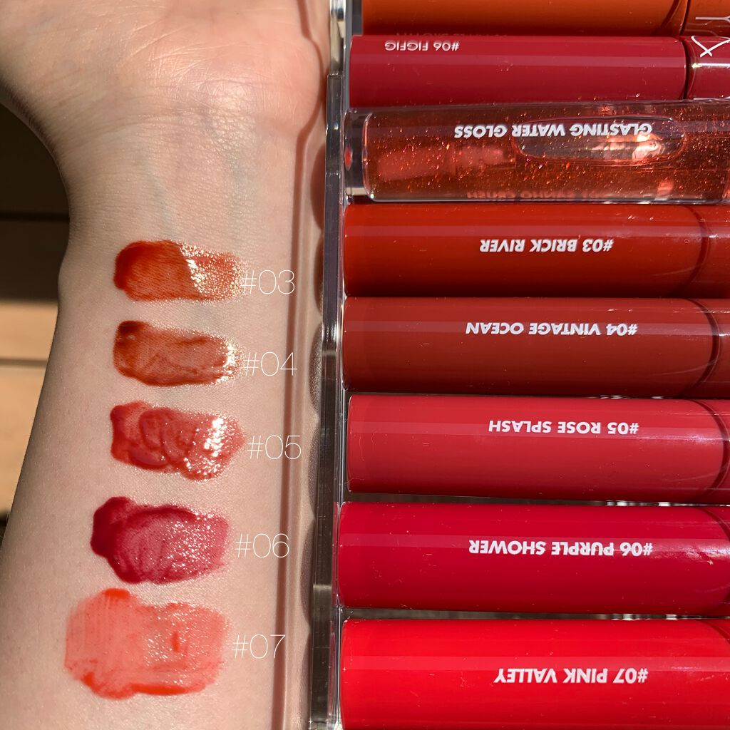 グラスティングウォーターティント/rom&nd/リップティントを使ったクチコミ(3枚目)