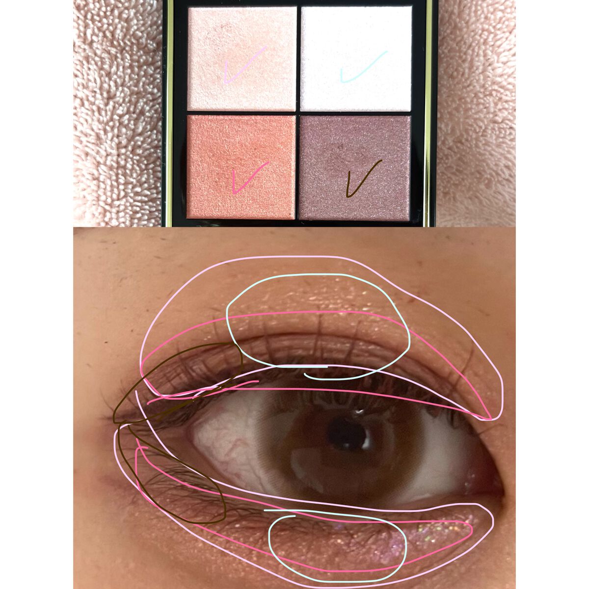 リアルクローズシャドウ/excel/アイシャドウパレットを使ったクチコミ(2枚目)