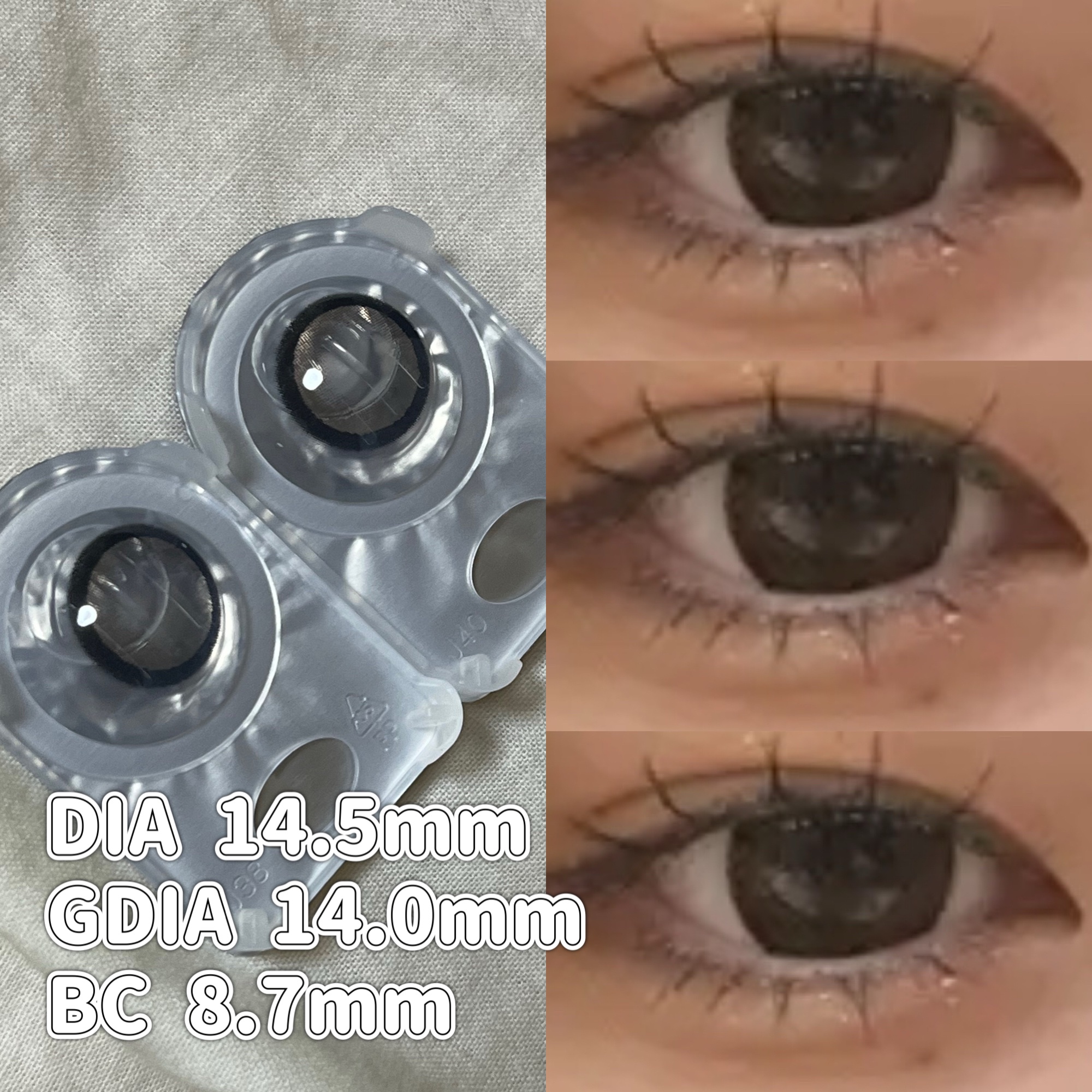 Flurry Monthly リングダークブラウン(もっとキマグレネコ)/Flurry by colors/１ヶ月（１MONTH）カラコンを使ったクチコミ（2枚目）