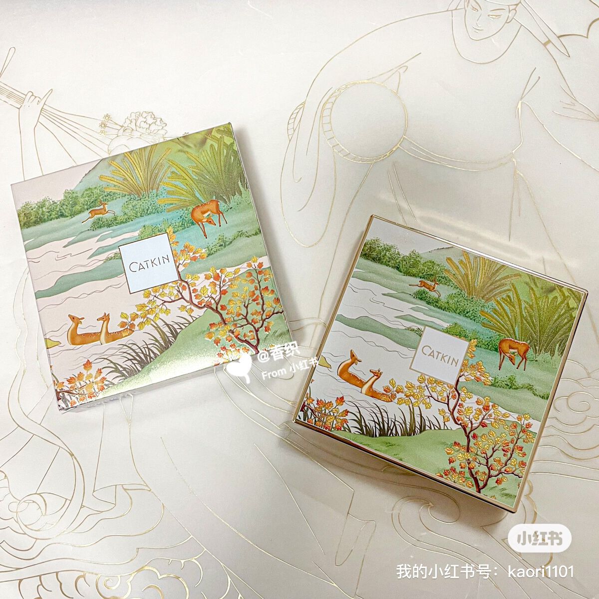 長相思シリーズ 9色アイシャドウパレット/CATKIN/アイシャドウパレットを使ったクチコミ(2枚目)