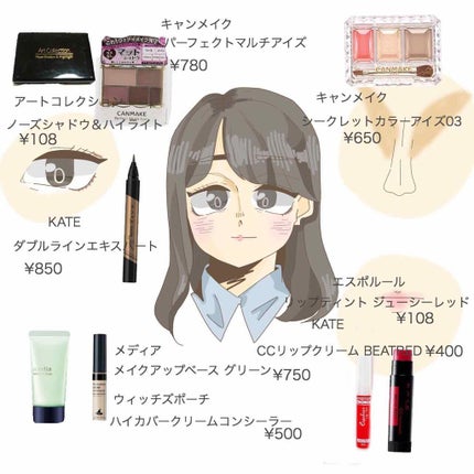 パーフェクトマルチアイズ/キャンメイク/アイシャドウパレットを使ったクチコミ(2枚目)