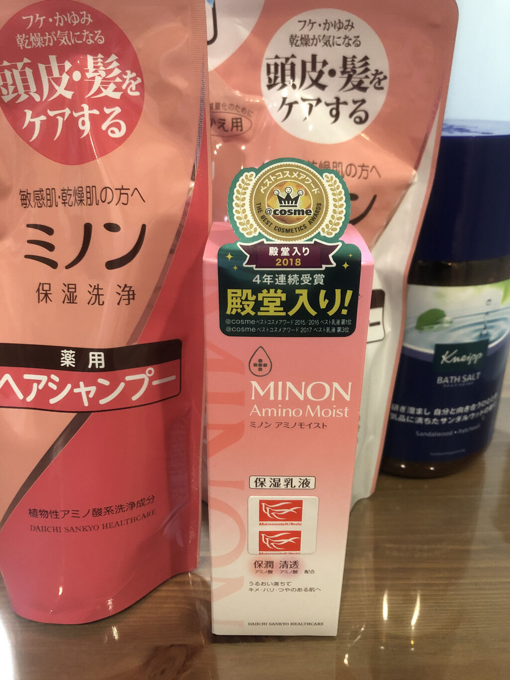 ミノン薬用ヘアシャンプー／薬用コンディショナー シャンプー 380ｍL(詰替用)/ミノン/シャンプー・コンディショナーを使ったクチコミ（1枚目）