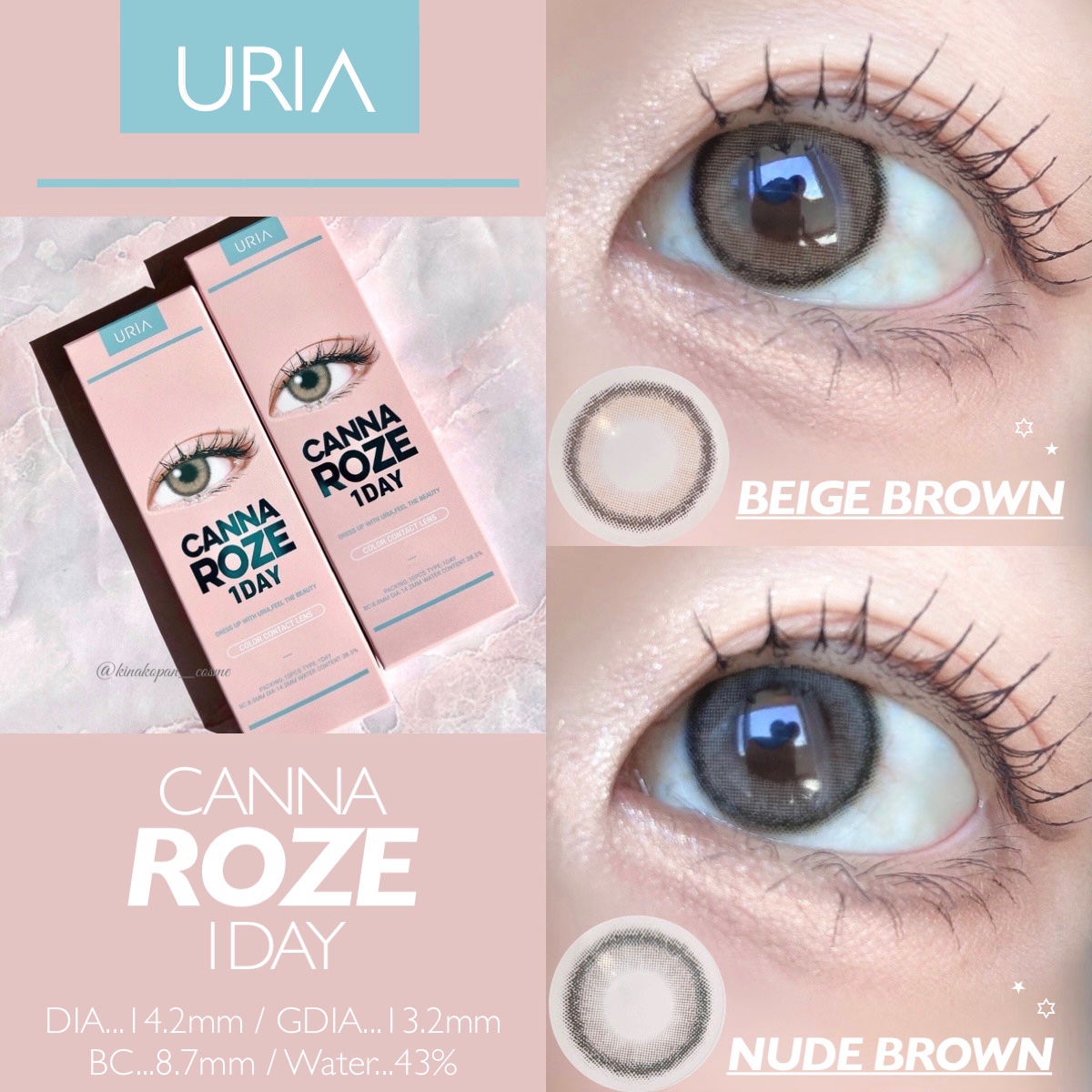 CANNA ROZE 1DAY/URIA i-DOL/ワンデー（１DAY）カラコンを使ったクチコミ（1枚目）