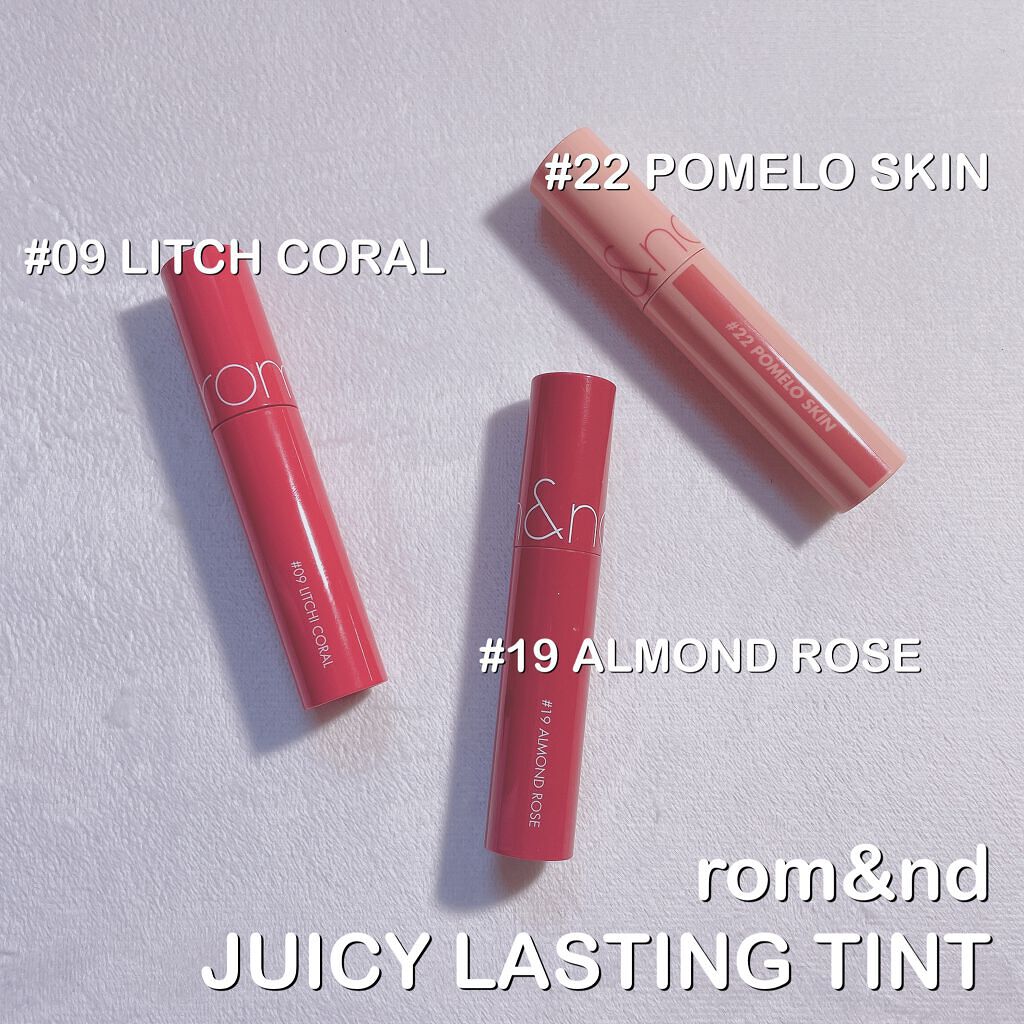 ジューシーラスティングティント/rom&nd/リップティントを使ったクチコミ（1枚目）