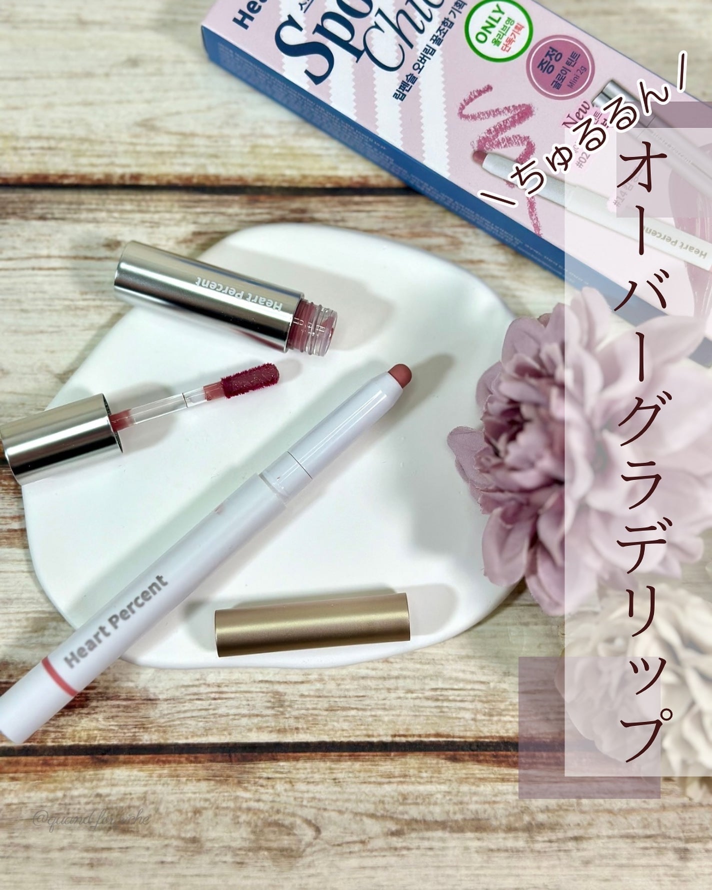 リップペンシル+グロイティントミニ企画セット/Heart Percent/リップティントを使ったクチコミ(1枚目)