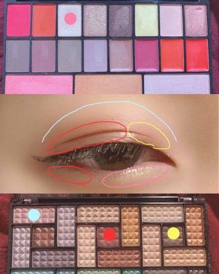 30COLORSEYESHADOWPALETTE/Dolly Angel/アイシャドウパレットを使ったクチコミ(3枚目)