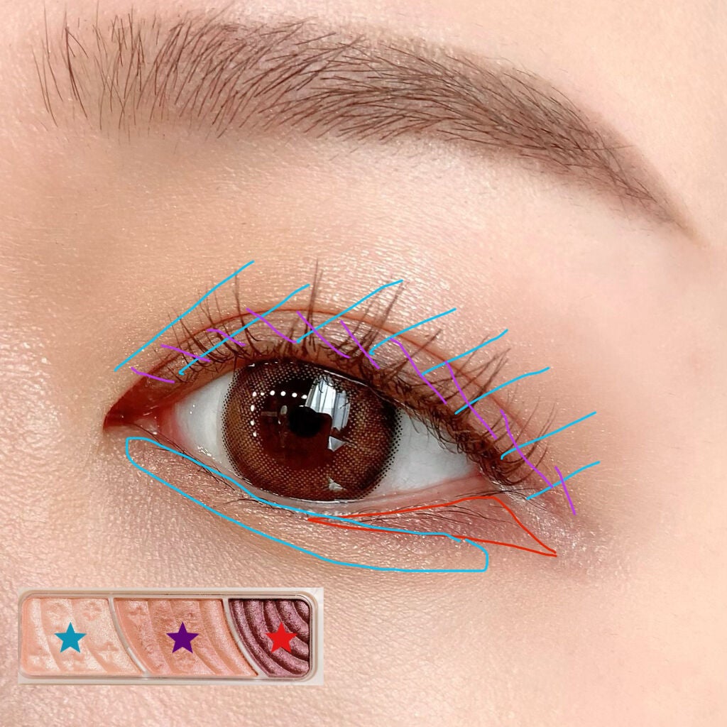 トーンアップアイシャドウ/CEZANNE/アイシャドウパレットを使ったクチコミ(4枚目)