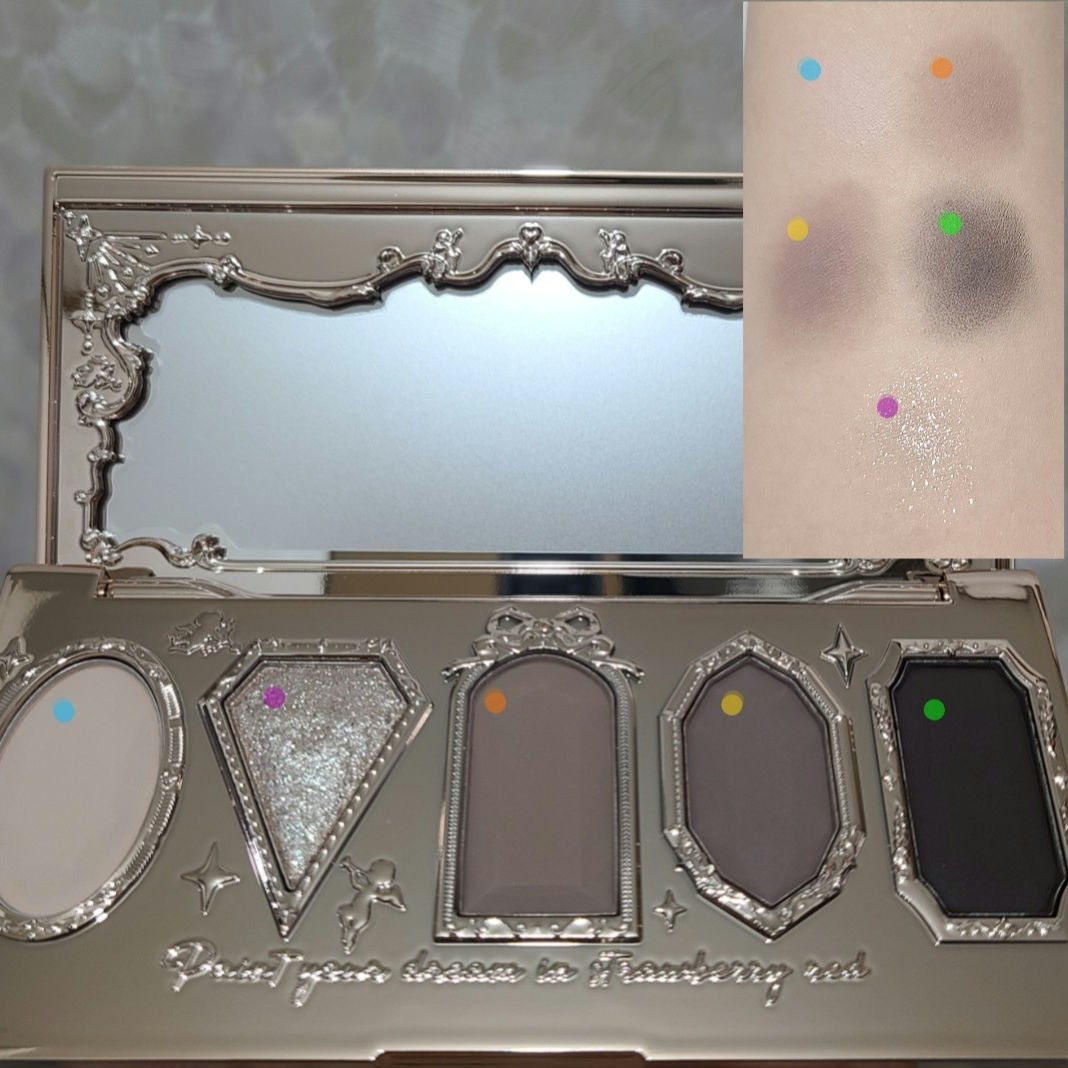 ストロベリーロココ アイシャドウパレット 03 ブラックカラントコールドブリュー/FlowerKnows/アイシャドウパレットを使ったクチコミ（2枚目）