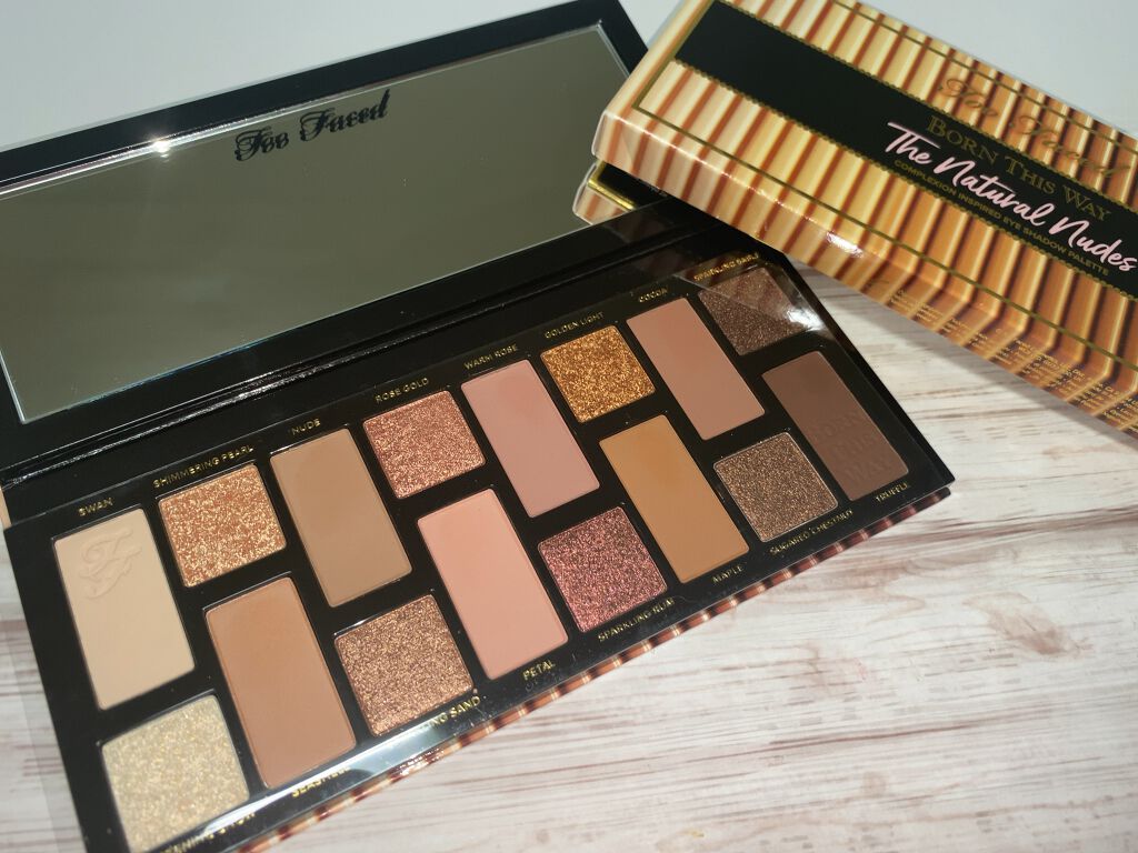 ボーン ディス ウェイ ザ ナチュラル ヌード アイシャドウ パレット/Too Faced/アイシャドウパレットを使ったクチコミ(2枚目)