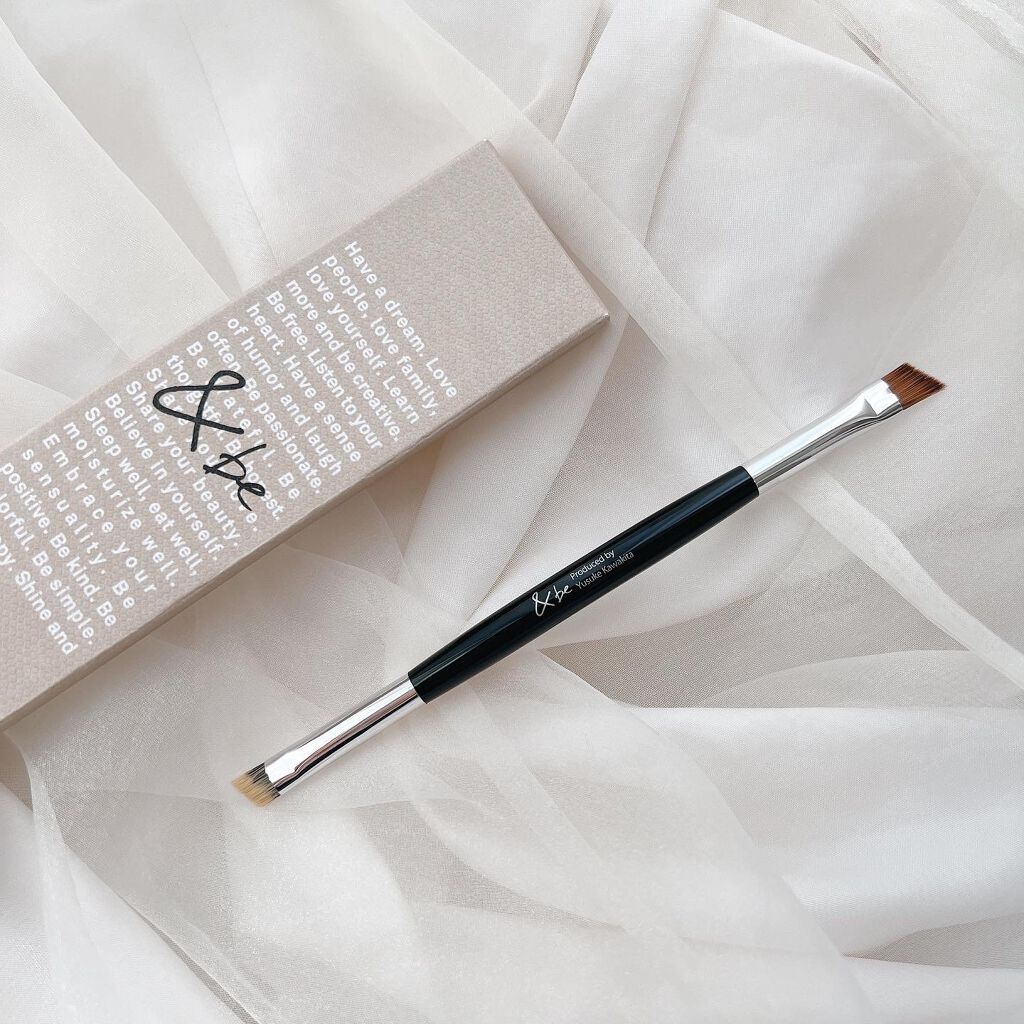 ダブルエンドアイブロウブラシ熊野筆/&be/メイクブラシを使ったクチコミ(1枚目)