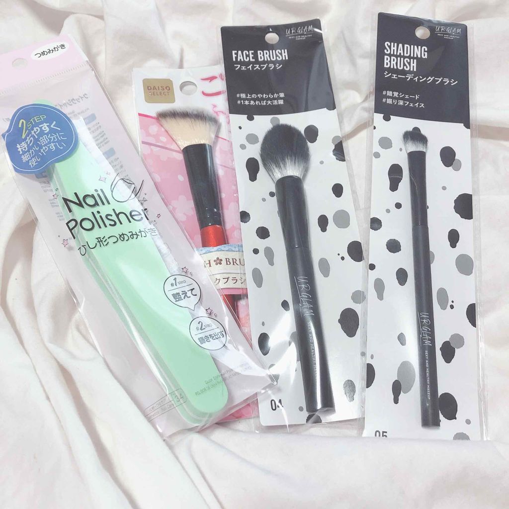 UR GLAM　FACE BRUSH/U R GLAM/メイクブラシを使ったクチコミ（1枚目）