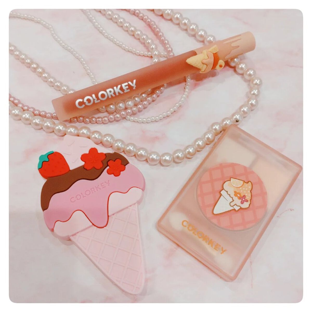 リップスティックアイスクリームティント/COLORKEY/口紅を使ったクチコミ（1枚目）