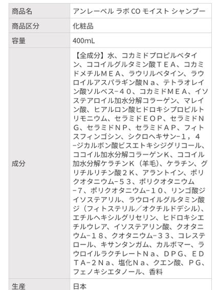 CO モイスト シャンプー/ヘアトリートメント/unlabel/市販シャンプーを使ったクチコミ(4枚目)