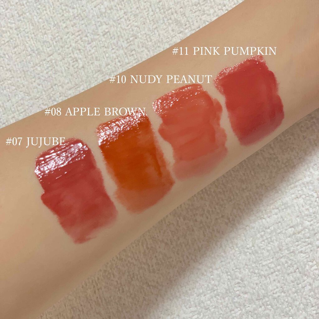 ジューシーラスティングティント/rom&nd/リップティントを使ったクチコミ（2枚目）