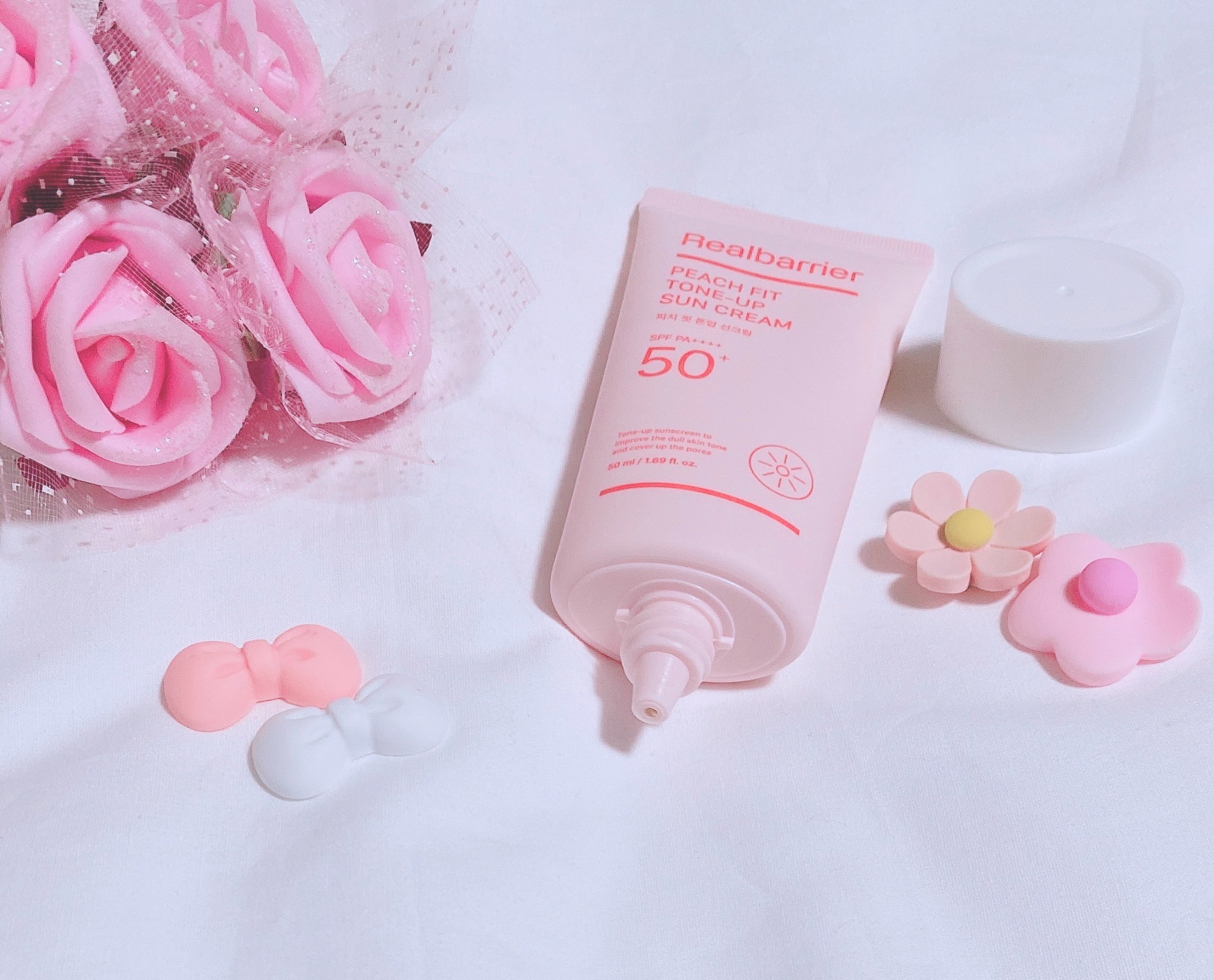 ピーチフィットトーンアップ日焼け止め/Real Barrier/日焼け止めクリームを使ったクチコミ（2枚目）