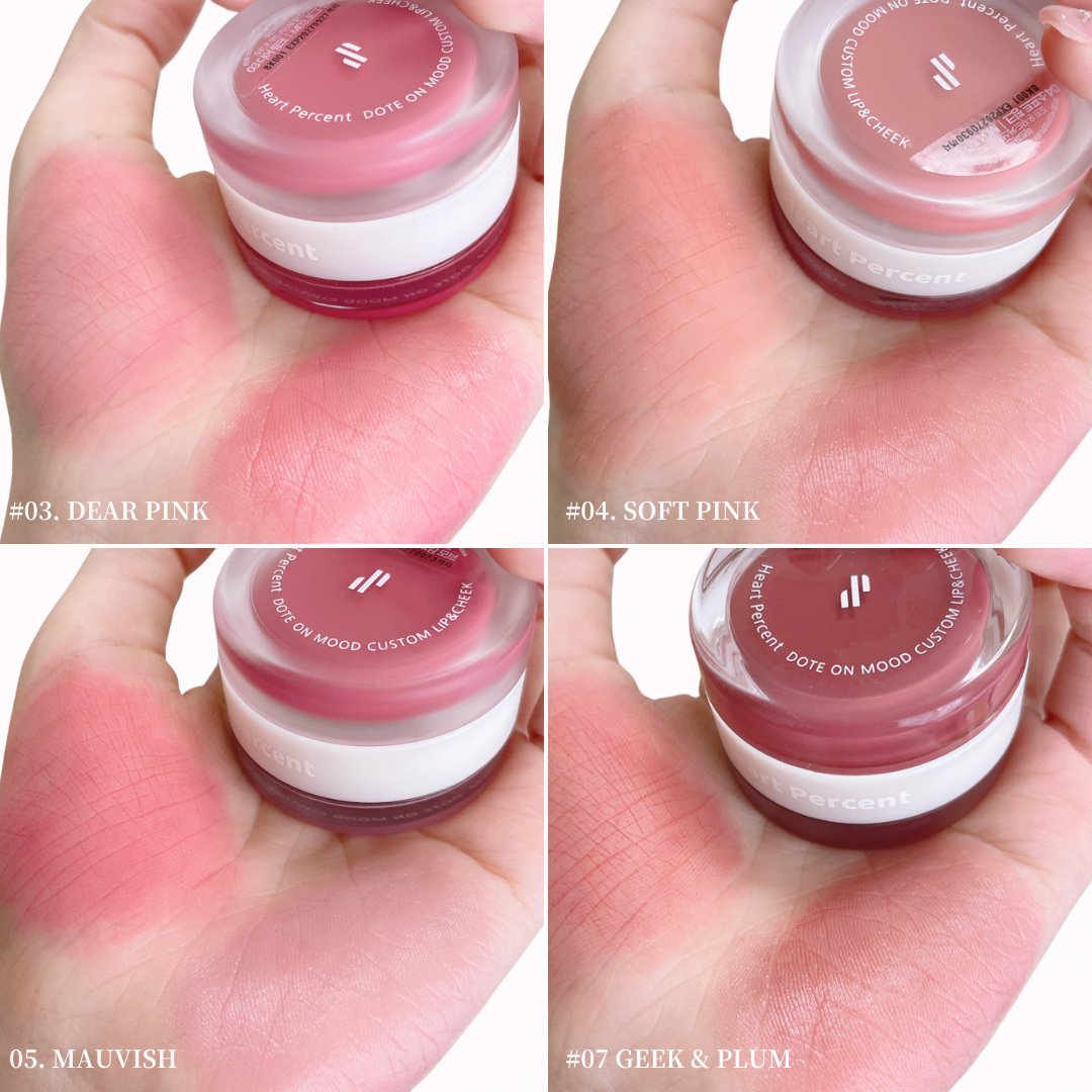 ドットオンムード・カスタム・リップアンドチーク 03 DEAR PINK _TONE MOOD/Heart Percent/ジェル・クリームチークを使ったクチコミ（3枚目）