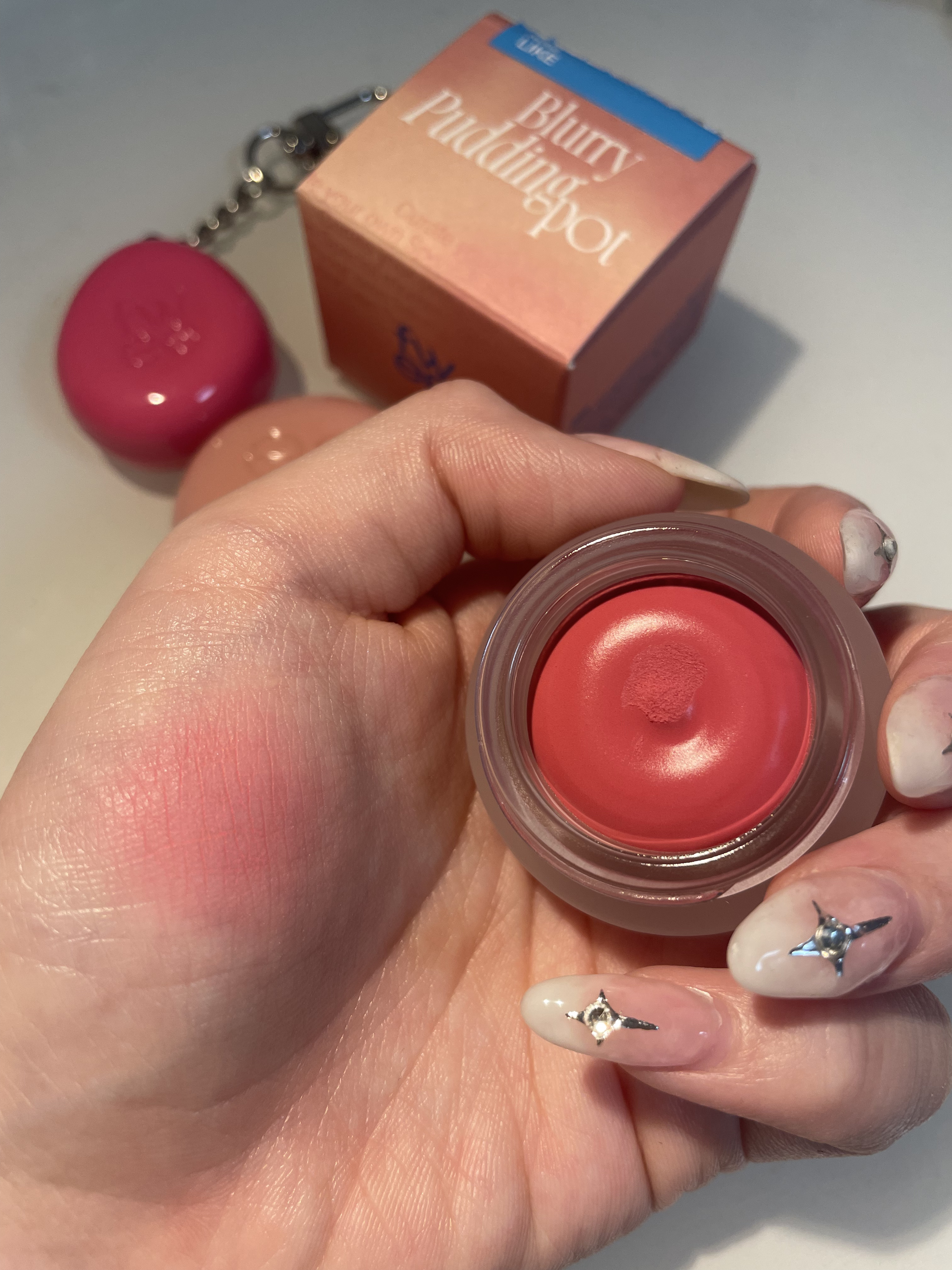 リップアンドチーク ブラーリープリンポット ND02 ライク/fwee/口紅を使ったクチコミ（2枚目）