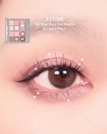 マイベストトーンアイパレット/ETUDE/アイシャドウパレットを使ったクチコミ(5枚目)