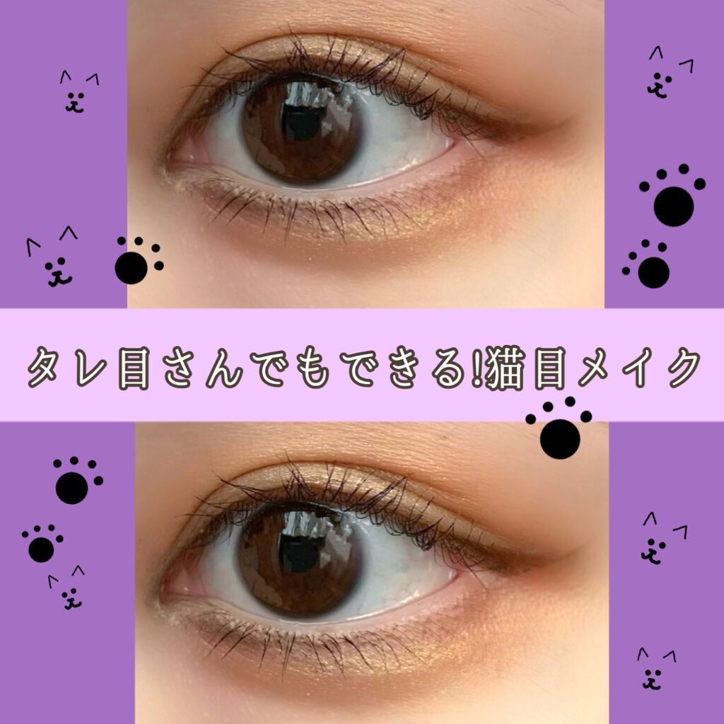 ♡せーにゃん♡🌷 on LIPS 「❀タレ目さんでも出来ちゃう猫目メイク❀𓂃今回は猫目メイクのポイ..」(1枚目)
