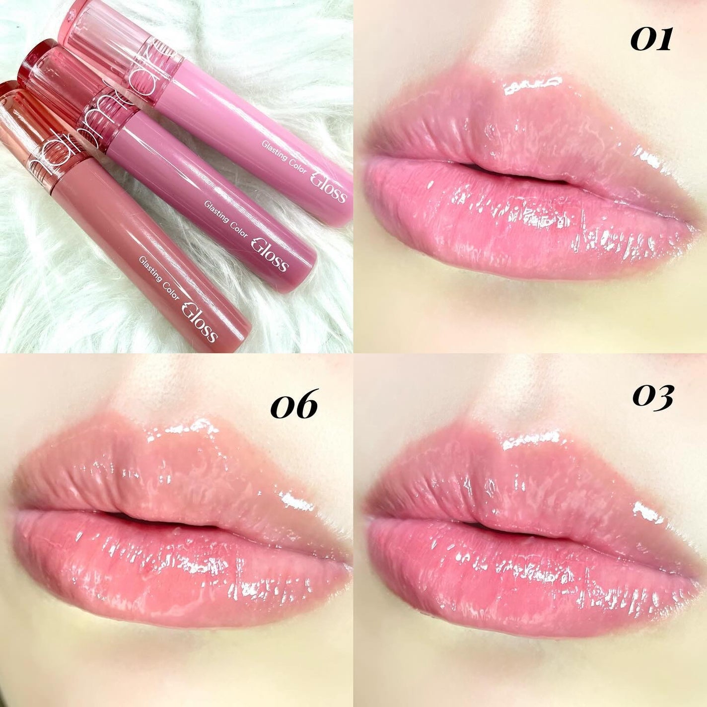 グラスティングカラーグロス/rom&nd/リップグロスを使ったクチコミ(7枚目)