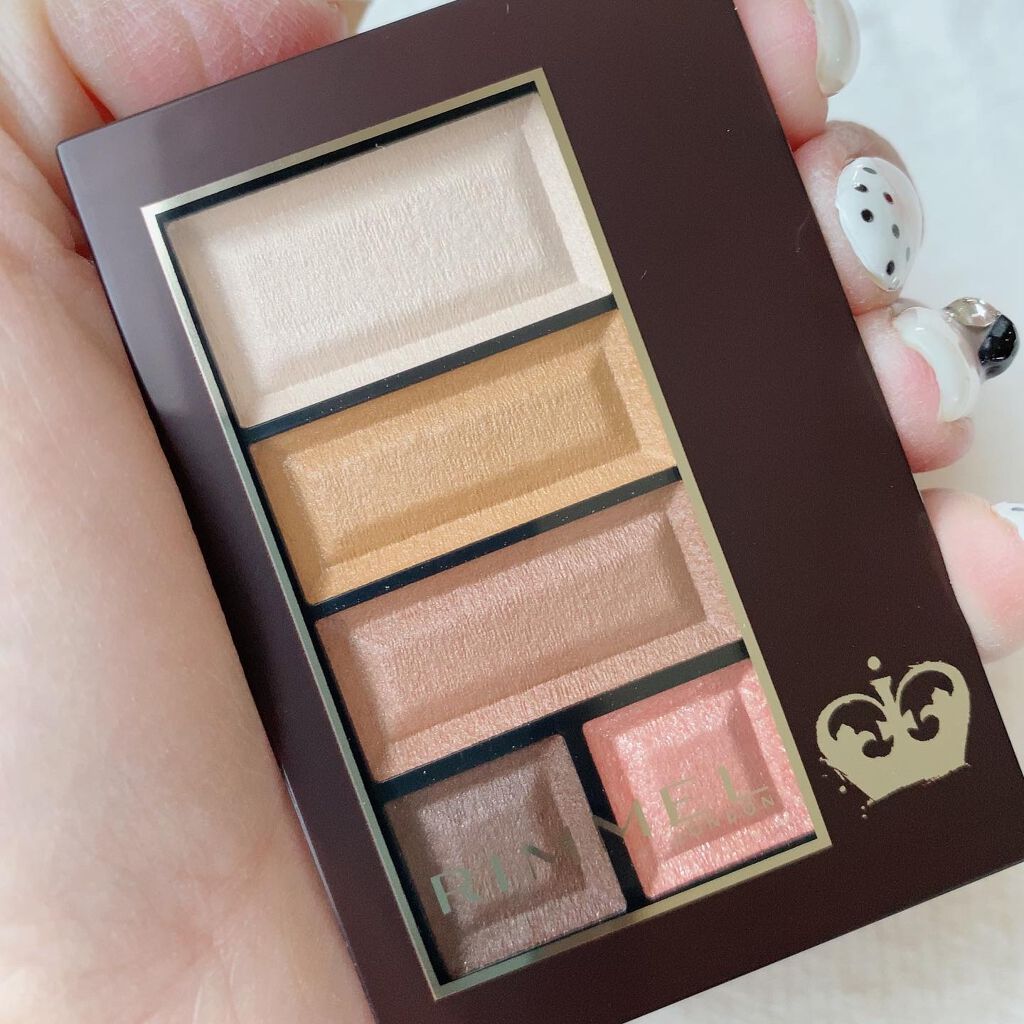 ショコラスウィート アイズ ソフトマット 102 ジャスミンショコラ（限定）/リンメル ロンドン/アイシャドウパレットを使ったクチコミ（3枚目）
