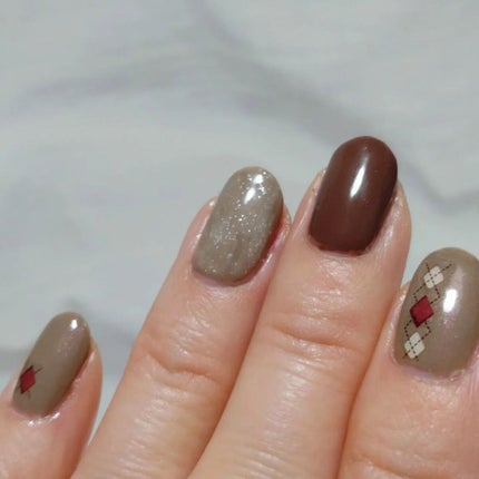 ミルクティ on LIPS 「✴✴アーガイルネイル♦️✨✴söpö(@sopo_cosmet..」(3枚目)